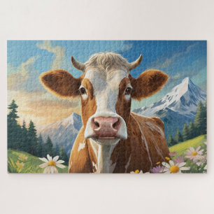 Die Kuh in den Bergen  Puzzle