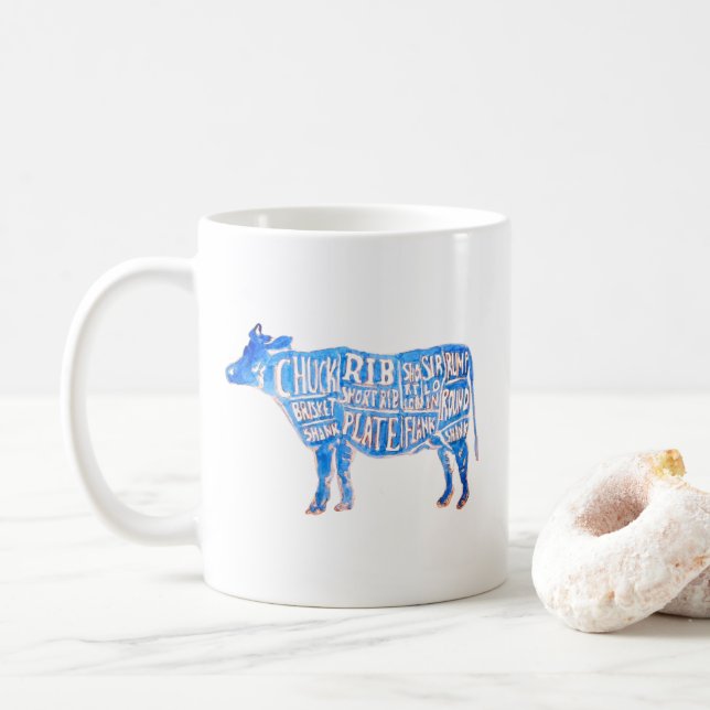 Die Kuh Kaffeetasse (Mit Donut)
