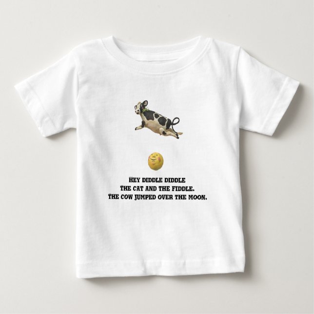 Die Kuh sprang über den Mond Baby T-shirt (Vorderseite)