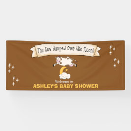 Die Kuh sprang über den Mond und begrüßte Banner