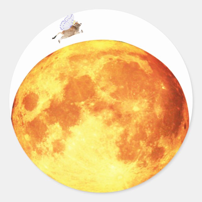 Die Kuh sprang über die Umschlag Aufkleber des Mon (Vorderseite)