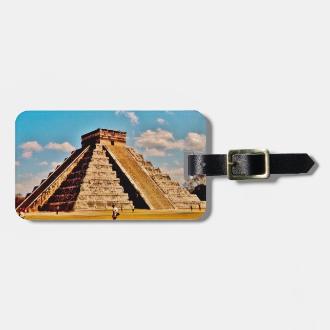 Die Kukulkan-Pyramide Gepäckanhänger (Vorderseite horizontal)