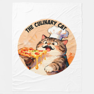 Die kulinarische Katze mit Pizza-Katze-Koch, der P Fleecedecke