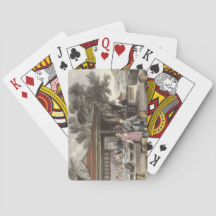 Die Kultur und die Vorbereitung des Tees, 'von der Spielkarten