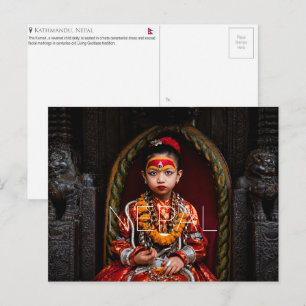 Die Kumari, Kathmandu, Nepal Reise-Postkarte Postkarte