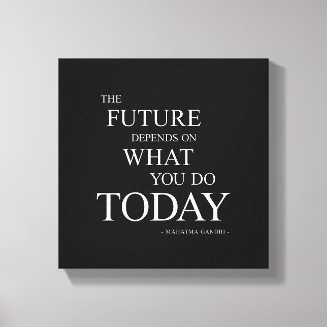 Die künftige Leinwand Motivierend Zitate an der Wa (Vorderseite)