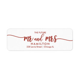 Die künftige Rücksendeadresse von Herrn und Frau S