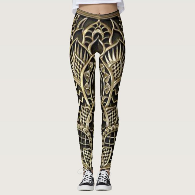 Die Kunst-Deko-Entwurfs-Leggings der Frauen Leggings (Vorderseite)