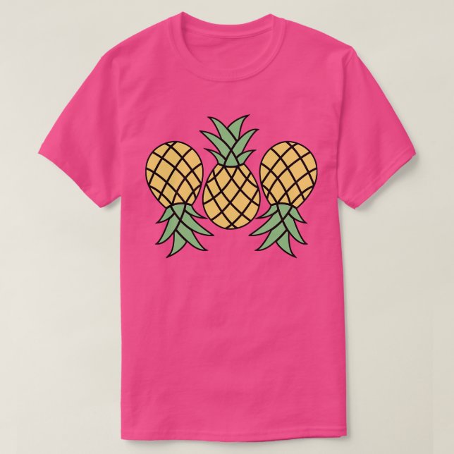 Die Kunst der Ananas im Kopf T-Shirt (Design vorne)