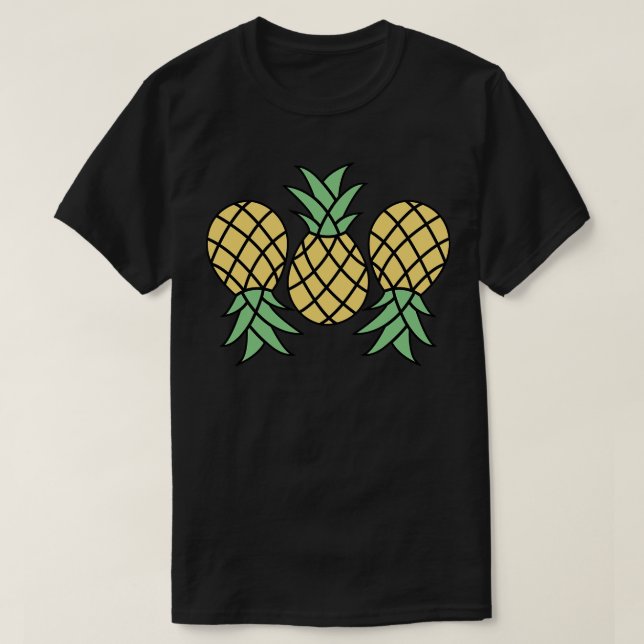 Die Kunst der Ananas im Kopf T-Shirt (Design vorne)