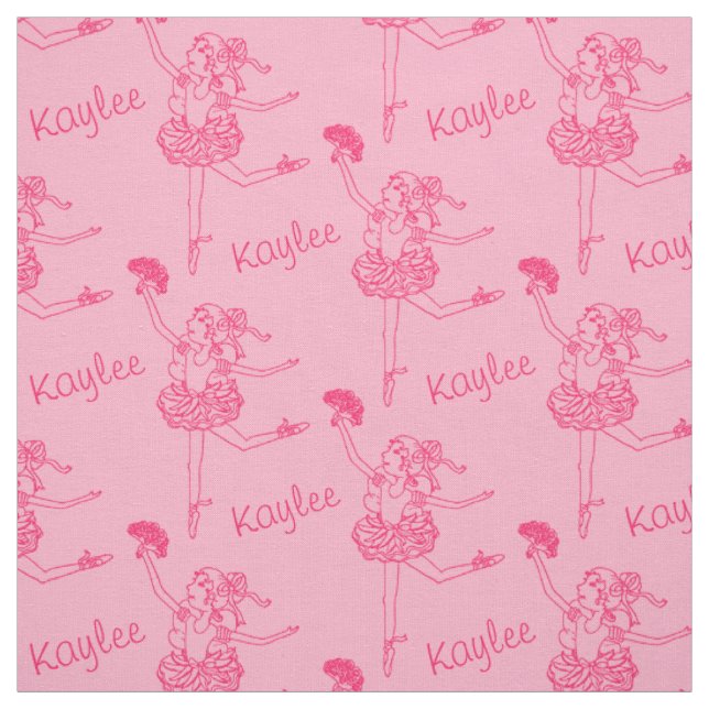 Die Kunst der Ballerina-Linie heißt rosa Stoff (Muster)