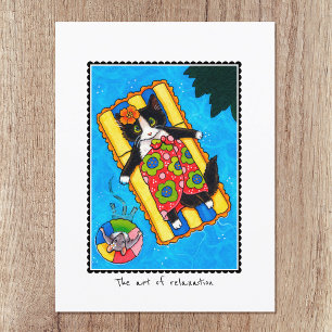 "Die Kunst der Entspannung" Cat & Mouse Custom Postkarte