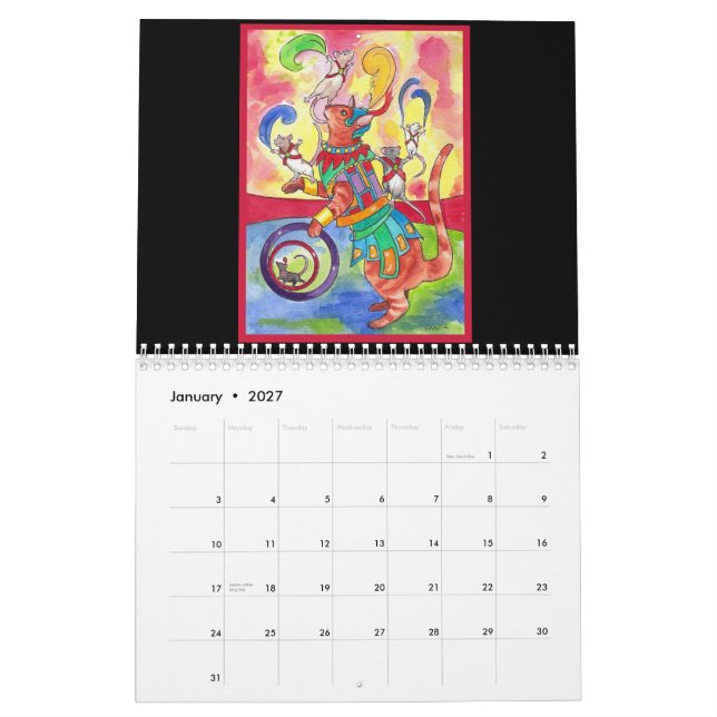 Die Kunst der illustrierten Ratte 2012 Kalender (Jan 2027)