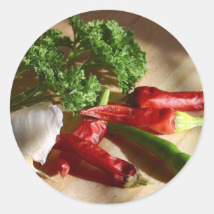 Die Kunst der Küche Runder Aufkleber