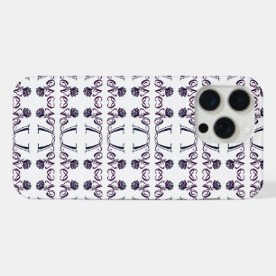 Die Kunst der Liebe: Elegante Buchstaben und blühe iPhone 15 Pro Max Hülle