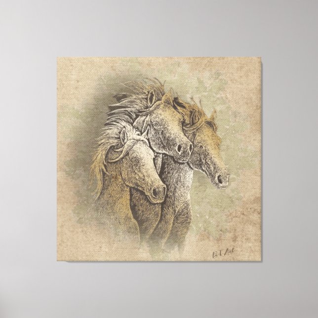 Die Kunst der Pferde Leinwanddruck (Vorderseite)