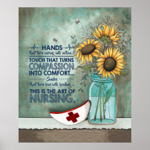 Die Kunst der Pflege Motivierend Poster