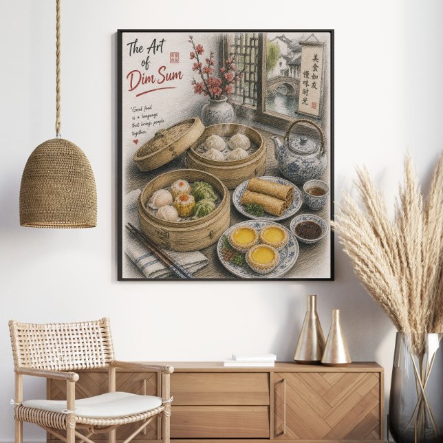Die Kunst des Dim Sum | Traditioneller chinesische Poster (Von Creator hochgeladen)