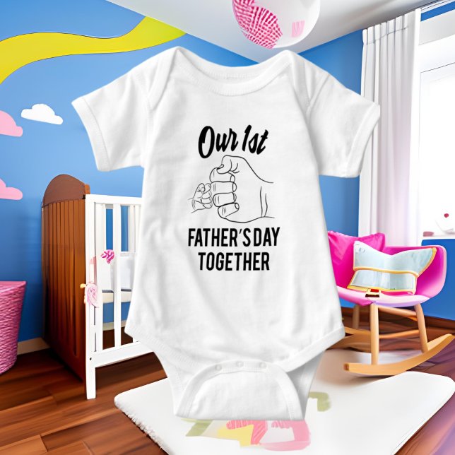 Die Kunst des Ersten Vatertags Baby Strampler (Von Creator hochgeladen)