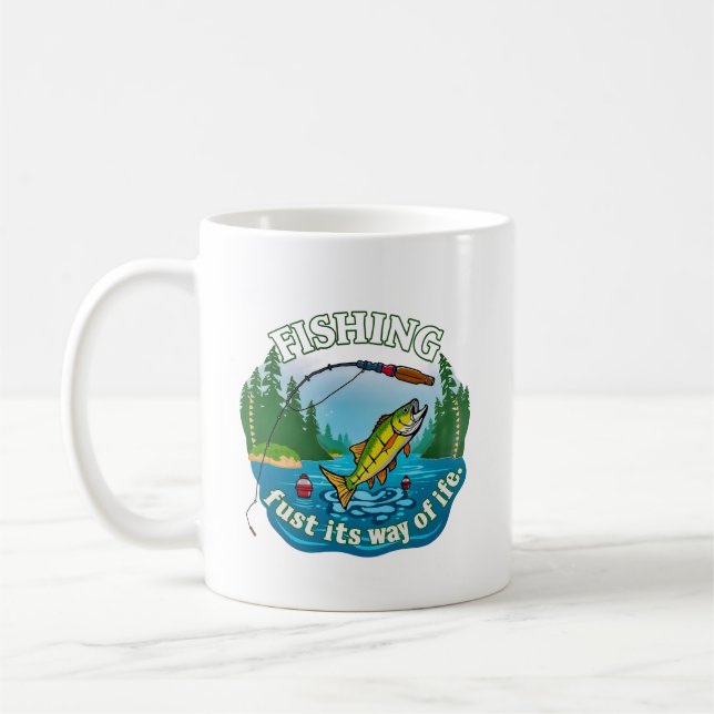 Die Kunst des Fischens Kaffeetasse (Links)