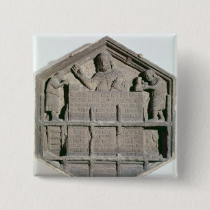 Die Kunst des Gebäude, sechseckige dekorative Button