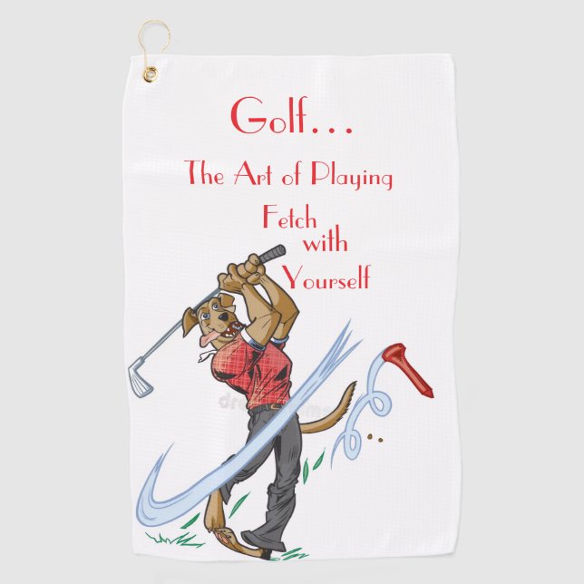 „Die Kunst des Golfspielens“ Golf Handtuch (Vorderseite)