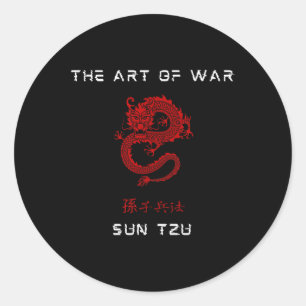 Die Kunst des Krieges Sun Tzu traditionellen chine Runder Aufkleber