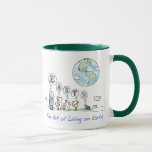 Die Kunst des Lebens auf Erdschale Tasse