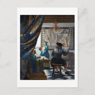 Die Kunst des Malens, Johannes Vermeer, 1666-1667 Postkarte