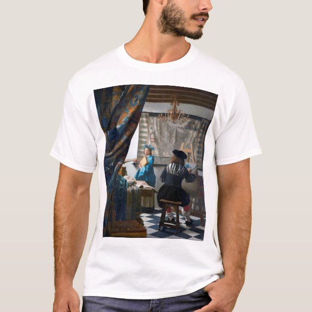 Die Kunst des Malens, Johannes Vermeer, 1666-1667 T-Shirt (Vorderseite)
