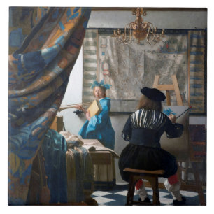 Die Kunst des Malens, Johannes Vermeer Fliese