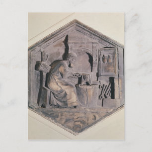 Die Kunst des Schmiedens, sechseckig dekoriert Postkarte