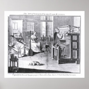 Die Kunst des Strumpf-Rahmen-Arbeitens Poster