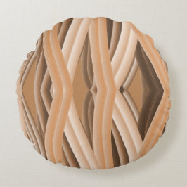 Die Kunst des verworrenen Durchflusses Rundes Kissen