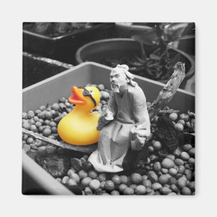 "Die Kunst des Zens" Gummienten-Magnet Magnet