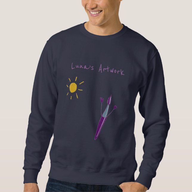 Die Kunst Ihres Kindes auf einem Männchen Sweatshirt (Vorderseite)