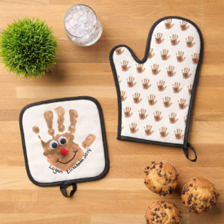 Die Kunst Ihres Kindes, individuell bedruckt auf Ofenhandschuh & Topflappen-Set