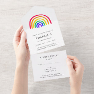 Die Kunst Ihres Kindes   Kinderheilkunde Geburtsta All In One Einladung