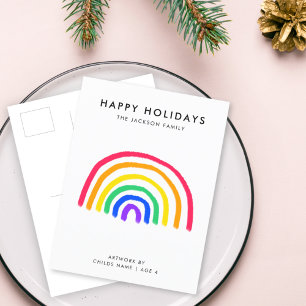 Die Kunst Ihres Kindes   Zeichnend Kinder hochlade Feiertagspostkarte