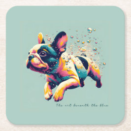 Die Kunst unter dem Blau Rechteckiger Pappuntersetzer