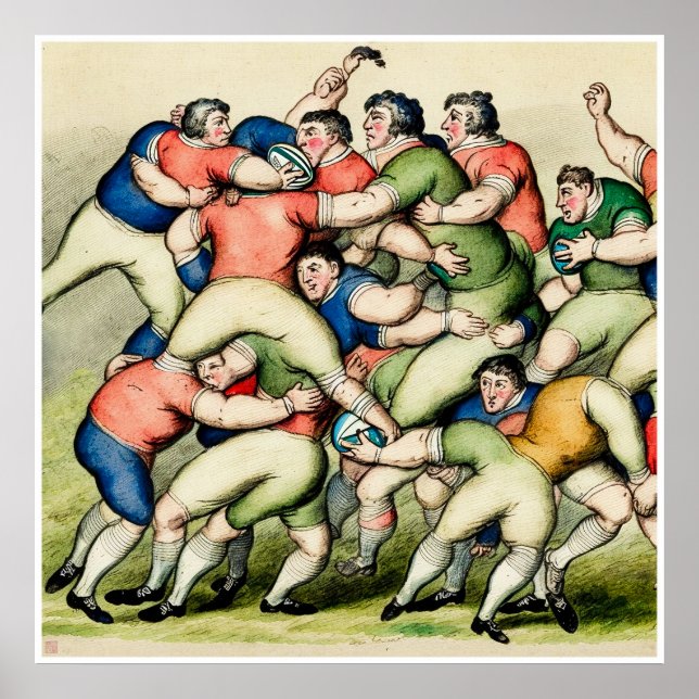 Die Kunst von Rugby - Drucken Poster (Vorne)