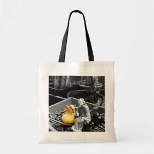 "Die Kunst von Zen" Gummienten-Taschen-Tasche Tragetasche