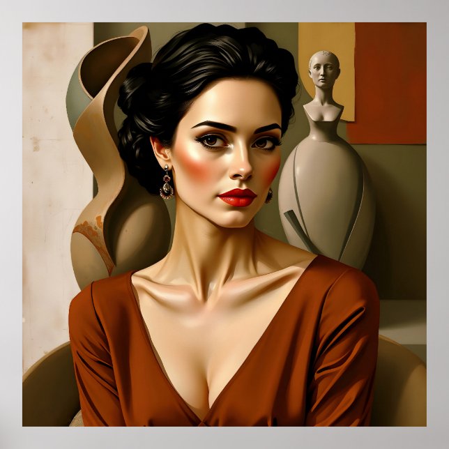 Die Kunst zwischen uns - buntes Portrait Poster (Vorne)