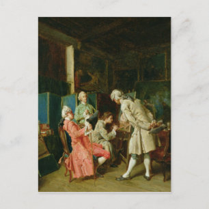 Die Kunstkritiker von 1878 Postkarte