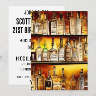 Die künstlerische Aquarell-Party hinter der Bar Einladung