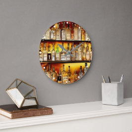 Die künstlerische Aquarellfarbe der Rückseite der Große Wanduhr