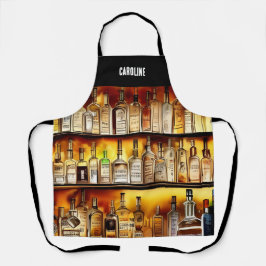 Die künstlerische Aquarellfarbe der Rückseite der Schürze