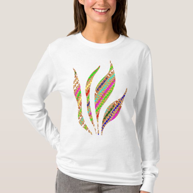 Die künstlerische FEUER FLAME Behalte spirituelle  T-Shirt (Vorderseite)