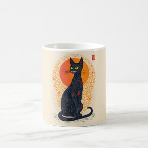 Die künstlerische Katze Kaffeetasse