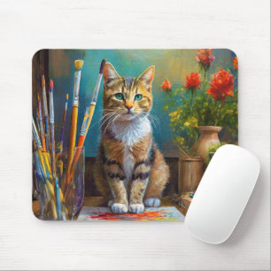 Die künstlerische Katze Mousepad